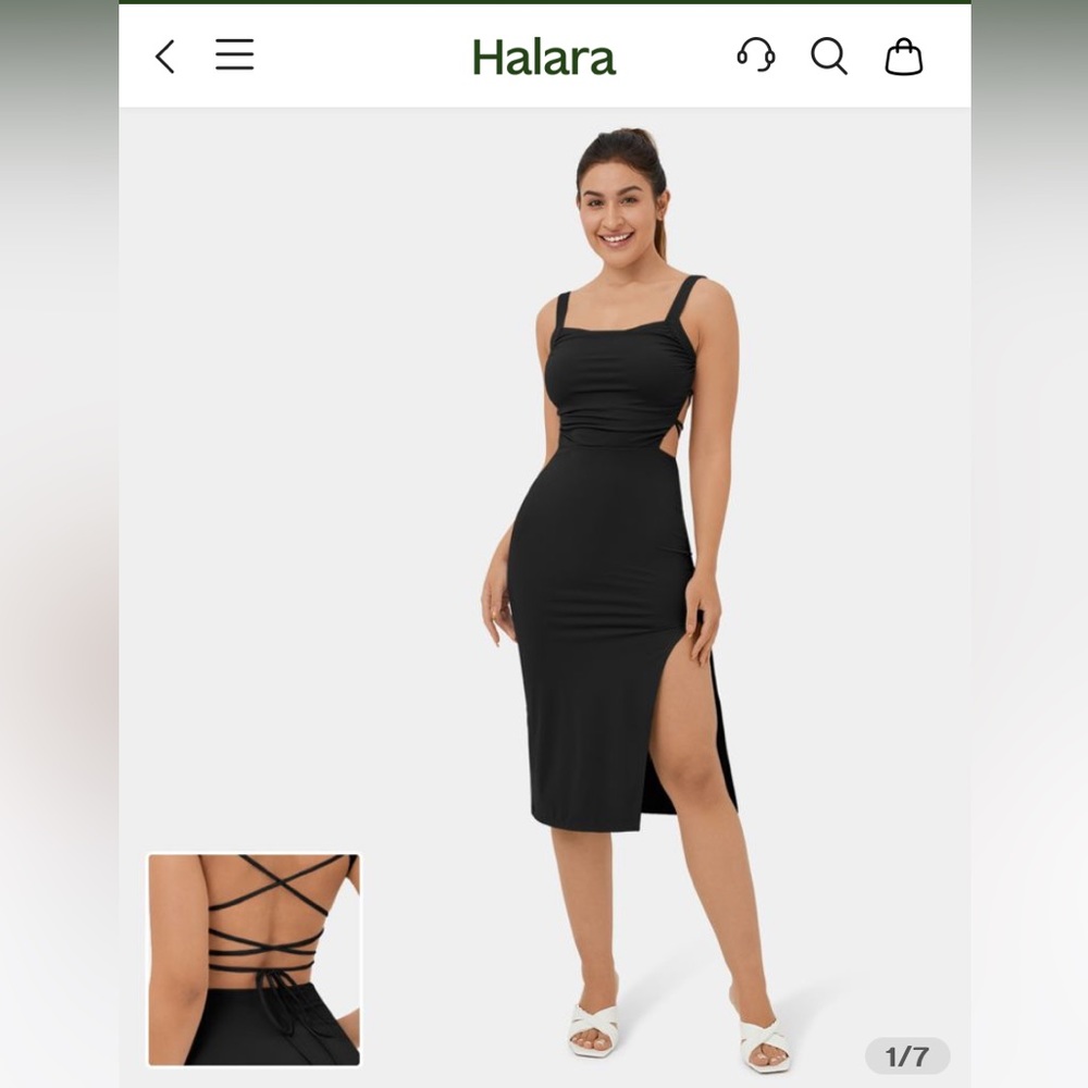HALARA Little Black back-laced dress